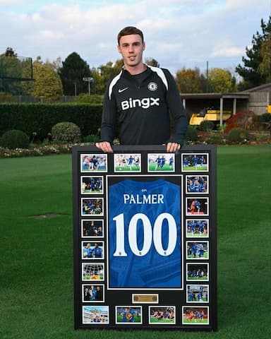 达成切尔西100场里程碑,帕尔默、恩佐等5人获赠纪念礼物 达成切尔西100场里程碑,帕尔默、恩佐等5人获赠纪念礼物